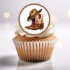 Cowboy Boots Edible Cupcake Toppers - Western Themed Cake Decorations with Cowboy Hat & Rodeo Style - wafer card PRECUT 4cm/1.5 Inch Discs (Pack of 24) view 3