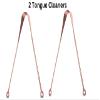 AARNAV Copper Tongue Cleaner Stainless Steel Tongue Scraper Oral Care Tongue Tool for Bad Breath Tongue Scraper Oral Care Tongue Tool for Bad Breath Ulyu Ulyoo Uliyu (2 Copper Tongue Cleaners) view 2