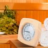 aqxreight Wood Sauna Thermometer, Sauna Room Digital Thermometer Hygrometer Humidity Temperature Meter Fit for Sauna Room, Bathroom, Sweat Stream Room view 3