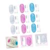 SEWOART 9pcs Silicone Baby Finger Toothbrush Set with Storage Boxes Newborn Teeth Cleaner Oral Massager Coating Remover Infant Brush view 3