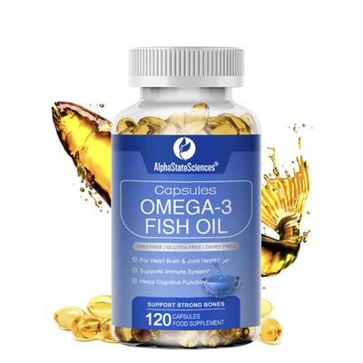 **New**Premium Omega 3 Fish Oil Max Strength 3600mg Boost Heart Health, Brain Function, and Joint Mobility High EPA 1296mg & DHA 864mg Essential Fatty Acids for Optimal Wellness