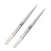 FRCOLOR 2pcs Multifunctional Point Tweezers Steel Tweezers Set for Jewelry Making Fine Tipped Kit Lock Non-Slip Grip for Easy Handling view 1
