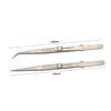 FRCOLOR 2pcs Multifunctional Point Tweezers Steel Tweezers Set for Jewelry Making Fine Tipped Kit Lock Non-Slip Grip for Easy Handling view 2