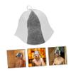 Kichvoe Felt Sauna Hat for Women Stylish Absorbent Bath Cap Comfortable Head Protection for Curls Long Hair Premium Quality Felt Material for Steam Rooms Saunas view 4