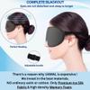 100% Blackout Sleep Mask for Women & Men - Eye Mask - Zero Eye Pressure Eye Mask for Sleeping - Eyelash & Eye Movement Friendly Sleeping Mask with Adjustable Strap - Premium Sleep Mask for Travel view 2