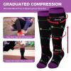 LEOSTEP 2XL-7XL Plus Size Compression Sock For Men and Women Wide Calf (3Pair) Non-Slip Long Tube Ideal for Running,Nursing,Circulation & Recovery Boost Stamina, Hiking Travel Socks 20-30 mmHg view 4