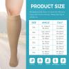 LEOSTEP 2XL-7XL Plus Size Compression Sock For Men and Women Wide Calf (3Pair) Non-Slip Long Tube Ideal for Running,Nursing,Circulation & Recovery Boost Stamina, Hiking Travel Socks 20-30 mmHg view 2