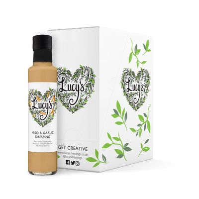 Lucy's Dressings|Lucy'sDressings  Miso & Garlic Dressing  6 x 250ml Bottles