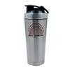 500ml Aluminium Shaker Bottle for Supplement Shakes - Easy Clean, Durable Cup Personalised Teachers Gift, Rainbow Gift. (Silver) view 1