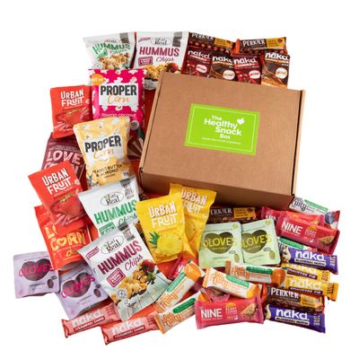 The Healthy Snack Box, Vegan And Gluten Free Snacks Gift Hamper For The Whole Family Or Office, 30 Snacks Bundle