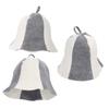 SOESFOUFU Men's Women's Felt Sauna Hat 3 Pack Bathing Sauna Caps Shower Felt Hat Unisex Spa Accessory Protects Head from Overheating view 1