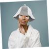 SOESFOUFU Men's Women's Felt Sauna Hat 3 Pack Bathing Sauna Caps Shower Felt Hat Unisex Spa Accessory Protects Head from Overheating view 2