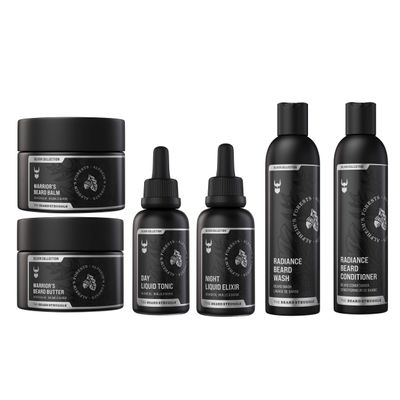 The Beard Struggle Greenlander Bundle Beard Kit - Includes Beard Butter, Beard Balm, Beard Night Oil, Beard Day Oil, Beard Wash & Beard Conditioner - Silver Collection - Alfheim's Forests