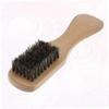 FOMIYES Wooden Handle Beard Brush Natural Boar Bristle for Men Beard Care Accessory for Facial Hair Cleaning and Grooming Khaki Beech Wood Handle Suitable for Daily view 2