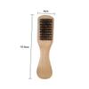 FOMIYES Wooden Handle Beard Brush Natural Boar Bristle for Men Beard Care Accessory for Facial Hair Cleaning and Grooming Khaki Beech Wood Handle Suitable for Daily view 3
