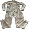 White Men Natural Latex Catsuit 3D Crotch Pouch Design Codpiece with Double-Diagonal Zipper,Gold,Customize Free view 1
