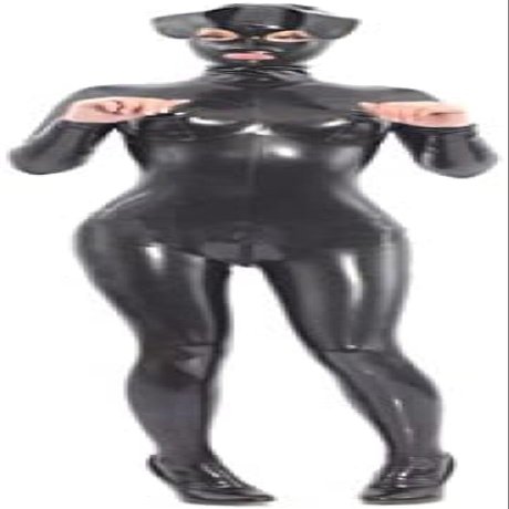 ANTIY Latex Gummi Uniform 100% Rubber Black Sexy Party,Black,X-Large