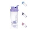 chenqi Protein Shaker Cup with Mixer Ball Gym Shaker Bottle Portable Milkshake Water Cup BPA Free, 500 ml(Purple) view 1
