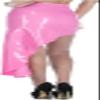 ANTIY Metallic Pink Sexy Latex Skirts with Irregularly Shaped Without Zipper Rubber Bottoms,Pink,Small view 3