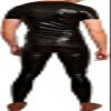 Sexy Black Short Sleeve Men's Neck Entry Latex Rubber Round Collar Customize,Dark Blue,X-Small view 2