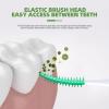 Dual Use Interdental Brushes, 200pcs Wisdom Interdental Brushes with Case, Dental Floss Braces for Oral Cleaning, Toothpick Cleaning Tool (Green) view 2