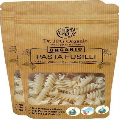QURA Organic Pasta Fusilli | 500 g | USDA Organic Certified | India Organic certified-100% Organic-(250g + 250g = 500g)