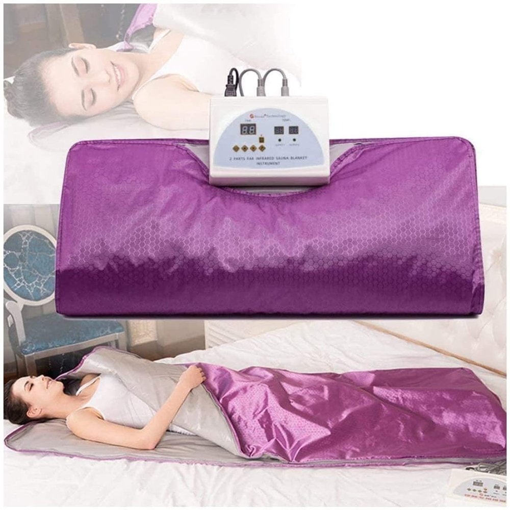 DISHENGZHEN Sauna Blanket for Detoxification - Portable Far Infrared Sauna for Home Detox Calm Your Body and Mind Regular, Personal Sauna for Home Sauna,Purple