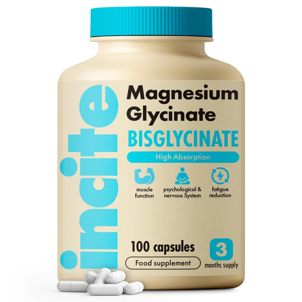 Magnesium Glycinate - 500mg - Premium Quality Natural - High Strength 100 Vegan Capsules (3 Month Supply) with Highest Bioavailability - Magnesium Supplements (bisglycinate)