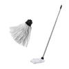 Addis Cotton Mop Made from Recycled Cotton with 3 Piece Handle and Extra replacement Mop Head, Metallic and Grey. Easy To Assemble view 1
