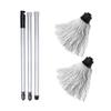 Addis Cotton Mop Made from Recycled Cotton with 3 Piece Handle and Extra replacement Mop Head, Metallic and Grey. Easy To Assemble view 3