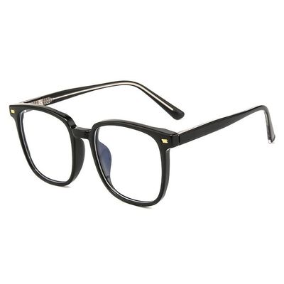 NOVESIXTDAT Stylish Reading Glasses Women Men, Square HD Blue Light Blocking Readers, Anti Glare Computer Flat Light Mirror (Color : Black, Size : +0.50)
