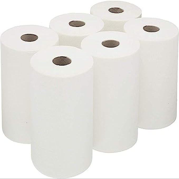 Bargain Factory - Strong Cleaning Centrefeed Rolls  for Cleaning & Hygiene - Multipurpose - Ideal for Kitchens, Restrooms, and Offices - Extra Long Centrefeed Roll - White (Pack of 6)