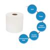 Bargain Factory - Strong Cleaning Centrefeed Rolls  for Cleaning & Hygiene - Multipurpose - Ideal for Kitchens, Restrooms, and Offices - Extra Long Centrefeed Roll - White (Pack of 6) view 2