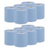 ASPECT Blue Roll (Pack of 12)(4800 Sheet) Centrefeed 2 Ply Kitchen Rolls Embossed Pattern Paper Towels Strong and Absorbent Tissue Paper Wipe Away Perfect for Commercial & Kitchen Use