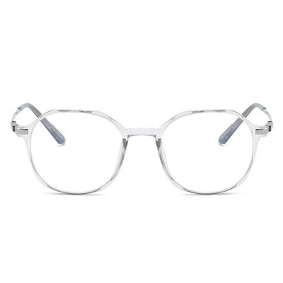 NOVESIXTDAT Stylish Oval Reading Glasses Women Men, Round Blue Light Blocking Computer Readers, Anti Eye Strain Flat Light Mirror (Color : Clear, Size : +2.00)