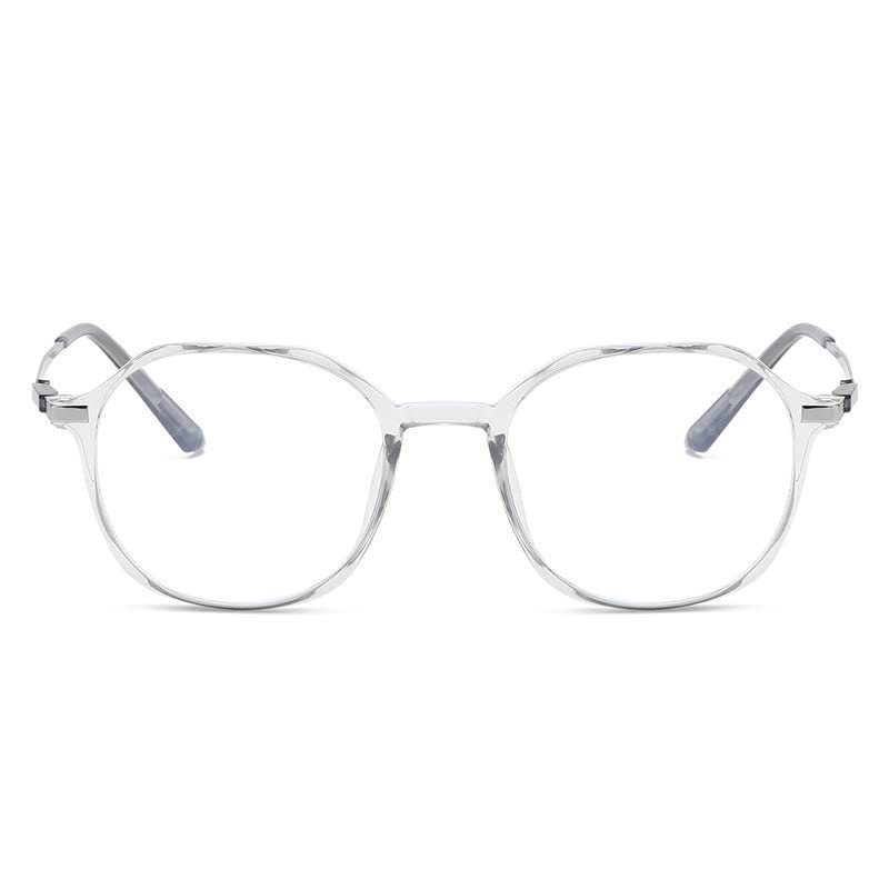 NOVESIXTDAT Stylish Oval Reading Glasses Women Men, Round Blue Light Blocking Computer Readers, Anti Eye Strain Flat Light Mirror (Color : Clear, Size : +2.00)