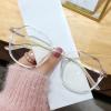 NOVESIXTDAT Stylish Oval Reading Glasses Women Men, Round Blue Light Blocking Computer Readers, Anti Eye Strain Flat Light Mirror (Color : Clear, Size : +2.00) view 2