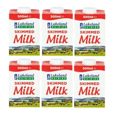6 x 500ml Dairies UHT Skimmed Milk Long Lasting