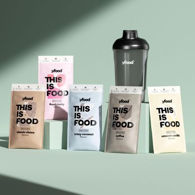 yfood Tasterpack Classic Powder, tasty meal replacement, THIS IS FOOD drink, 25g of protein, 26 vitamins and minerals, 5 flavor Tasterpack