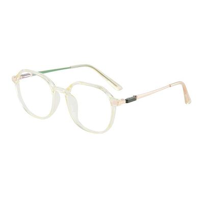NOVESIXTDAT Oval Reading Glasses, HD Blue Light Blocking Readers, Anti Glare Computer Flat Light Mirror, Comfortable Eyewear (Color : Yellow, Size : +1.00)