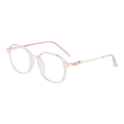 NOVESIXTDAT Oval Reading Glasses, HD Blue Light Blocking Readers, Anti Glare Computer Flat Light Mirror, Comfortable Eyewear (Color : Pink, Size : +2.00)