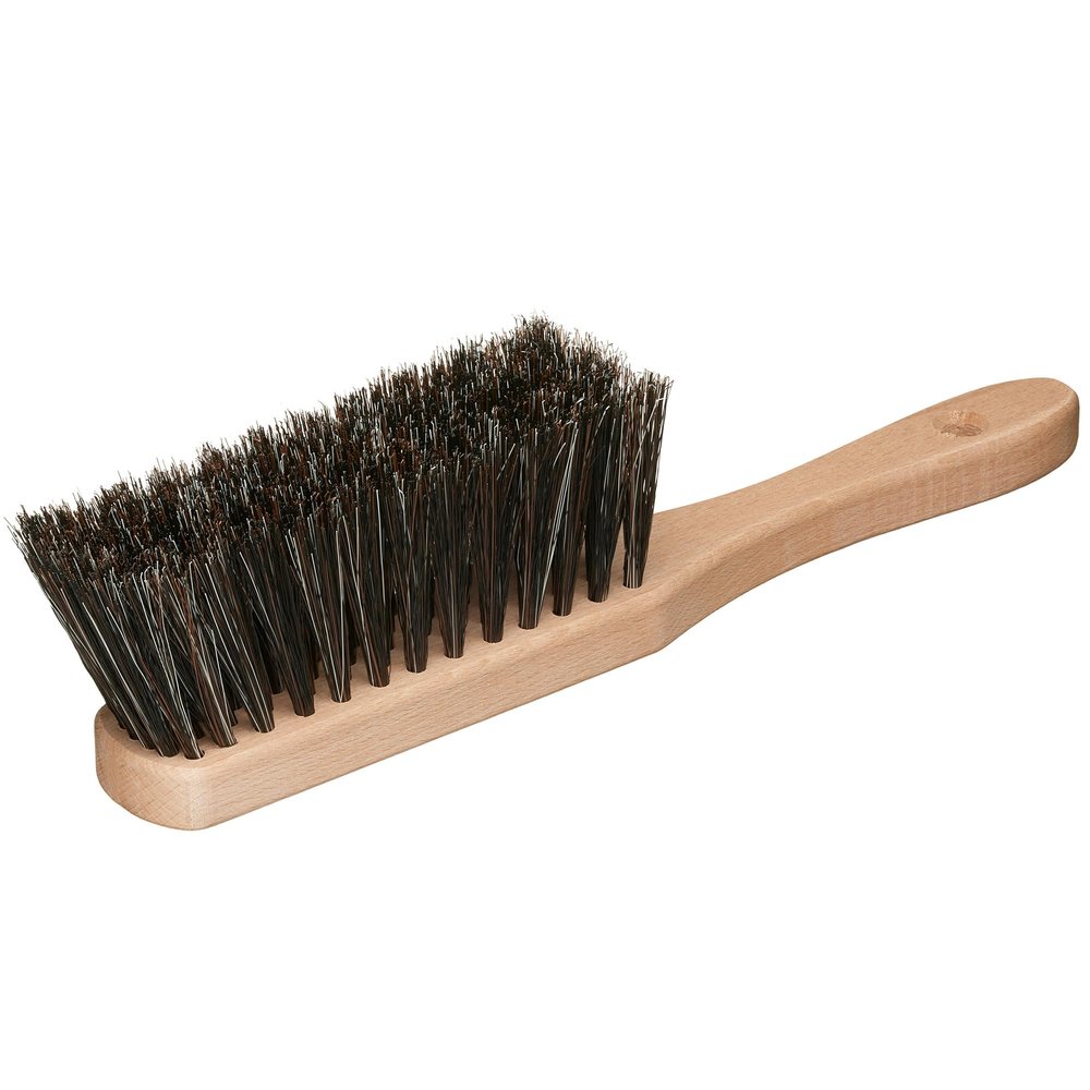 11.2" Hand Broom Soft Bristles Cleaning Brush, Dusting Brush with Wooden Handle, Handheld Car Broom, Small Counter Dust Brush, Bench Brush, Clothes Brush