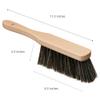 11.2" Hand Broom Soft Bristles Cleaning Brush, Dusting Brush with Wooden Handle, Handheld Car Broom, Small Counter Dust Brush, Bench Brush, Clothes Brush view 2