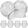 PLAFOPE Cupping Therapy Set 6 Pcs Glass Massage Cups for Back and Body Suction Manual Fire Cupping Device for Blood Flow and Muscle Relaxation view 1