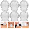 PLAFOPE Cupping Therapy Set 6 Pcs Glass Massage Cups for Back and Body Suction Manual Fire Cupping Device for Blood Flow and Muscle Relaxation view 2