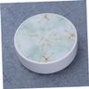 LALAFINA Marble Pattern Case Holder with Lid Portable Lens Container for Travel and Home Use in White view 2