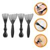 Lurrose 4Pcs household cleaner black hair brush comb hair remover cleaner brush comb cleaning tool brush Epilator small tools portable plastic view 2