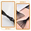 Lurrose 4Pcs household cleaner black hair brush comb hair remover cleaner brush comb cleaning tool brush Epilator small tools portable plastic view 4