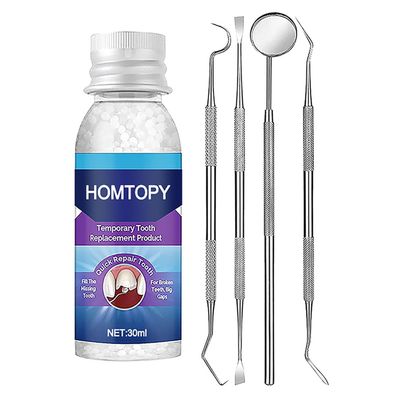 EXQST Restoration Pearl Restoration Pearl Teeth Dental Restoration Kit for Filling Missing Broken Teeth