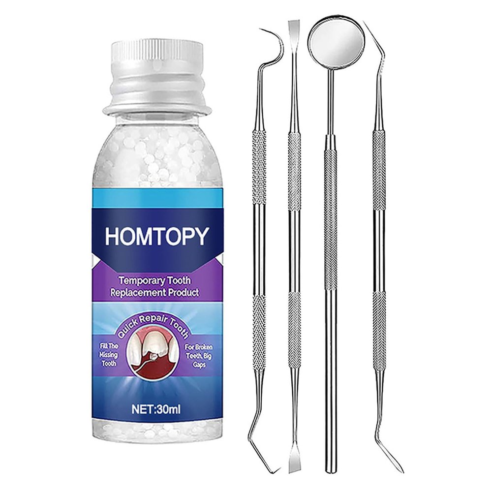 EXQST Restoration Pearl Restoration Pearl Teeth Dental Restoration Kit for Filling Missing Broken Teeth